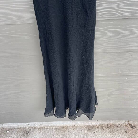 Jones New York black 100% silk black maxi dress - Picture 4 of 7